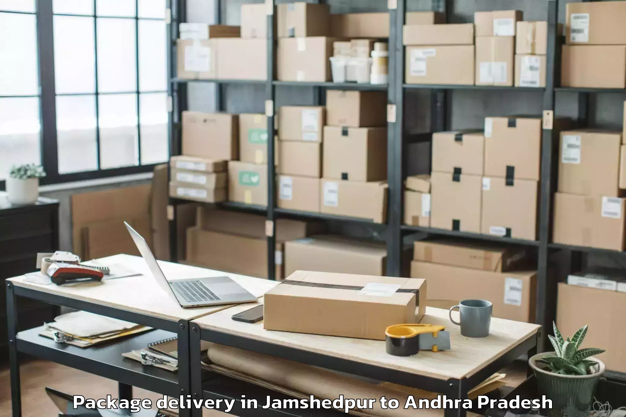 Trusted Jamshedpur to Korukollu Package Delivery